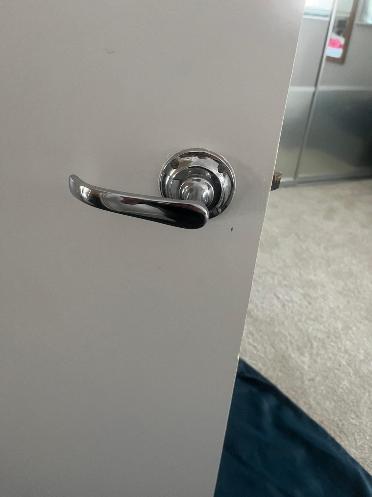 “Carpentry, Door handle changed”